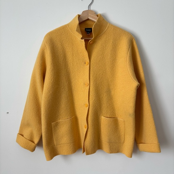 Eileen Fisher Sweaters - Eileen Fisher Mustard Wool Cardigan